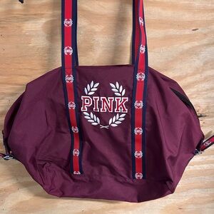Pink Burgundy Tote Bag